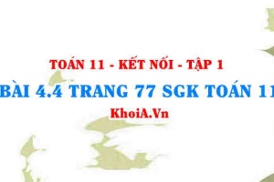 Bài 4.4 trang 77 SGK Toán 11 tập 1 Kết nối tri thức